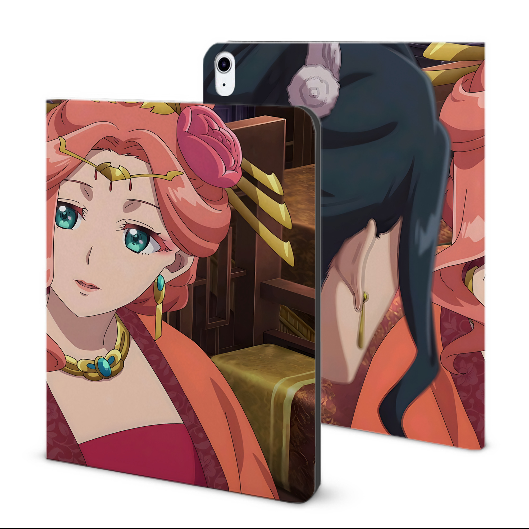 （画像用） 薬屋のひとりごと The Apothecary Diaries IPad ケース ブック型 PUレザー TPU 耐衝撃 軽量 薄型 ペン収納なし 全面保護 IPad 各モデル対応